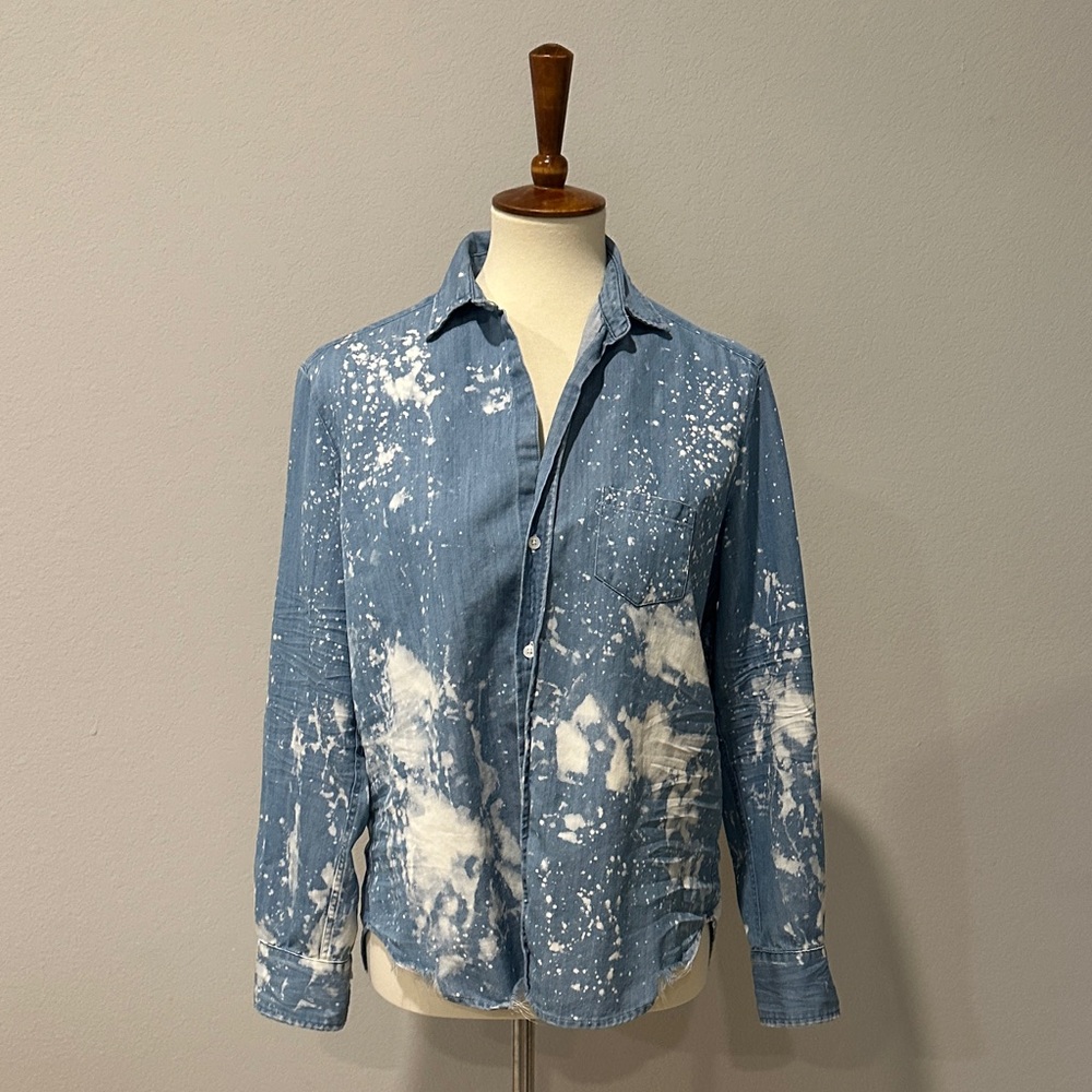 Frank & Eileen Denim Shirt with White Speckles